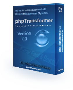 إحصل على نسختك المجانية من phpTransformer الآن 